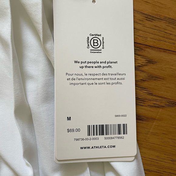 NWT Pleated White Athleta Skort - M - Picture 3 of 4